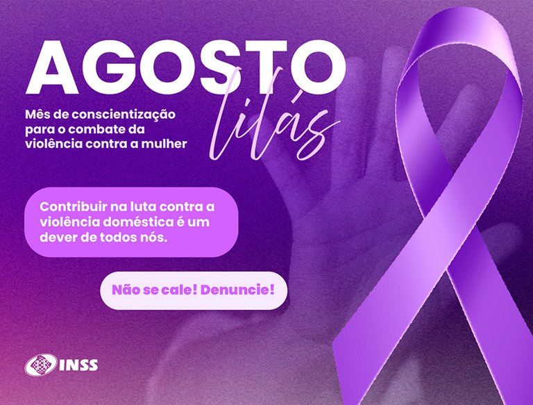 um laço roxo, por causa do agosto lilas